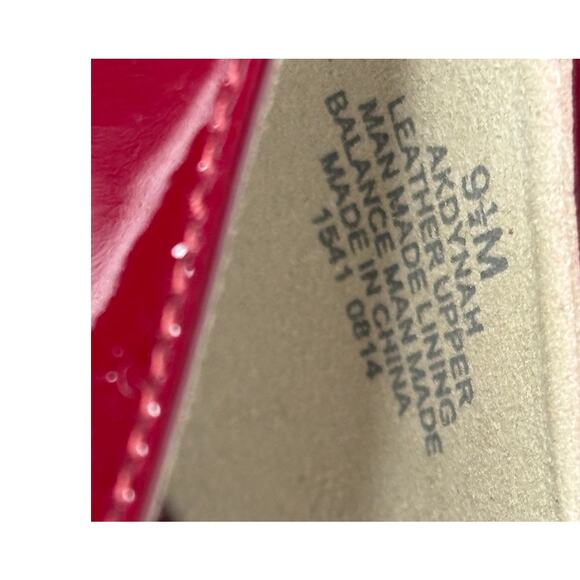 Anne Klein iflex Heels Womens Sz 9.5 Candy Apple Red Patent Leather Platform - Picture 7 of 10